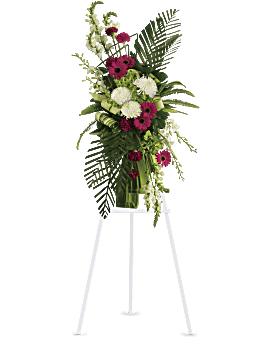 White , Mixed Bouquets , Gerberas And Palms Spray , Same Day Flower Delivery By Teleflora