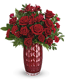 Geometric Beauty Bouquet , Mixed Bouquets , Same Day Flower Delivery , Red , Teleflora