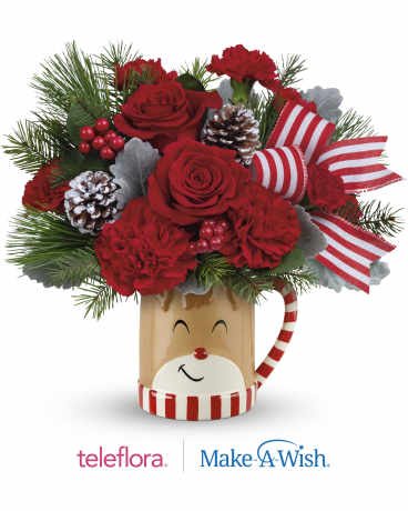 Send A Hug Reindeer Wish Bouquet | Roses | Same Day Flower Delivery | White | Teleflora