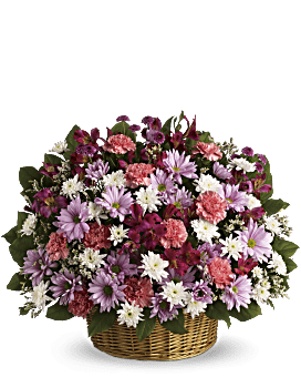 Multi-Colored , Mixed Bouquets , Rainbow Reflections Basket , Same Day Flower Delivery By Teleflora