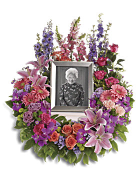 Pink , Mixed Bouquets , In Memoriam Wreath , Same Day Flower Delivery By Teleflora