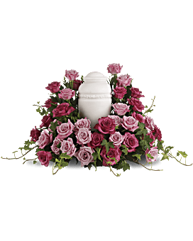 Bed of Pink Roses Sympathy Arrangement