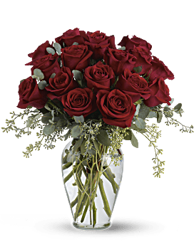 Corazón lleno - Ramo de 16 rosas rojas premium