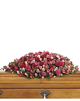 A Life Loved Casket Spray Sympathy Arrangement