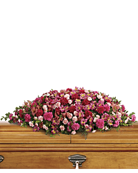 Arrangement floral de condoléances et gerbe de cercueil Une vie adorée