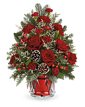 Teleflora's Yuletide Sparkle Tree Bouquet