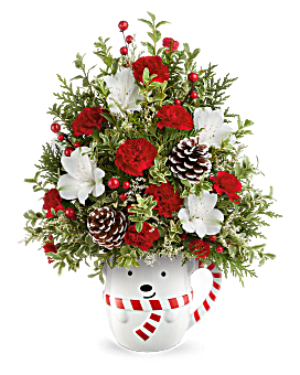 Teleflora's Send A Hug® Snowy Lane Tree Bouquet