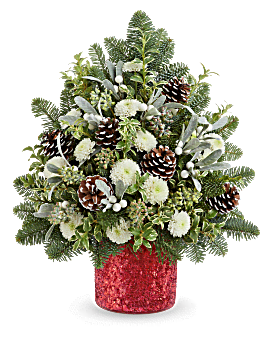 Teleflora's Winter Whisper Tree Bouquet