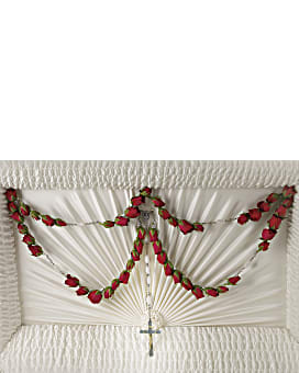 Red , Roses , Divine Grace 50-Bead Rosary , Same Day Flower Delivery By Teleflora