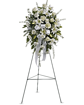 White , Mixed Bouquets , Sentiments Of Serenity Spray , Same Day Flower Delivery By Teleflora