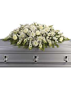 Arrangement floral de condoléances et gerbe de cercueil Lumière inépuisable