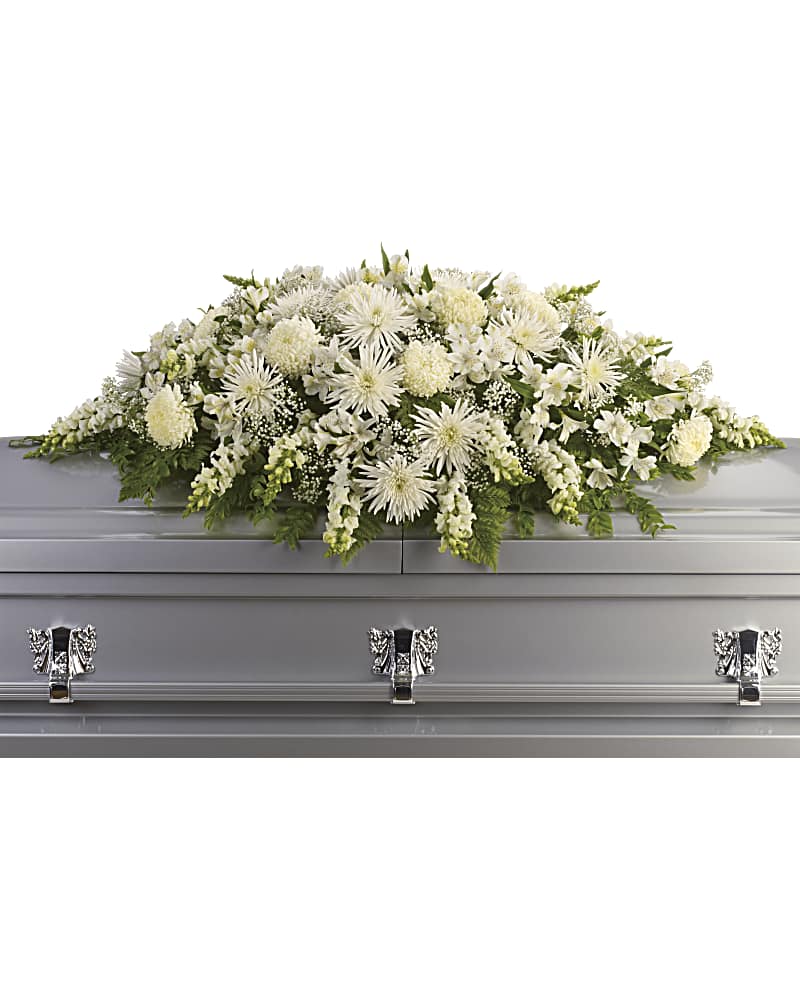 Enduring Light Casket Spray Sympathy Arrangement Teleflora