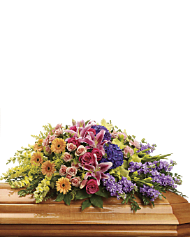 Garden of Sweet Memories Casket Spray Sympathy Arrangement