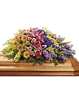 Garden of Sweet Memories Casket Spray Sympathy Arrangement