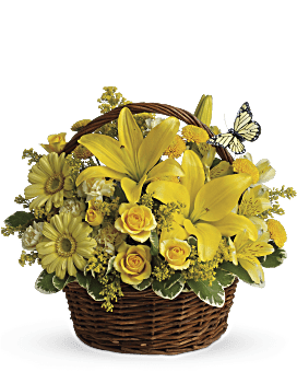 Basket Full of Wishes Basket Arrangement