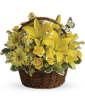 Basket Full of Wishes Basket Arrangement