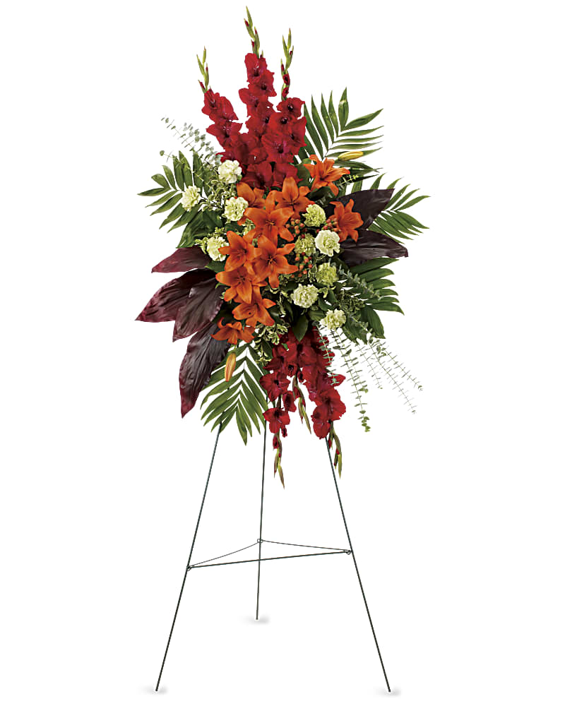 A New Sunrise Spray Sympathy Arrangement Teleflora