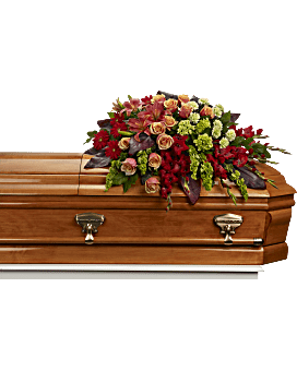 A Fond Farewell Casket Spray Bouquet