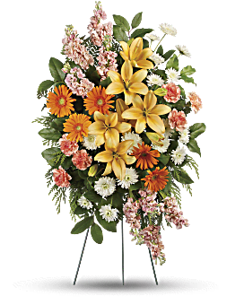 Sympathie prisée arrangement floral des lis gerbe