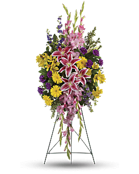 Rainbow Of Remembrance Spray Sympathy Arrangement