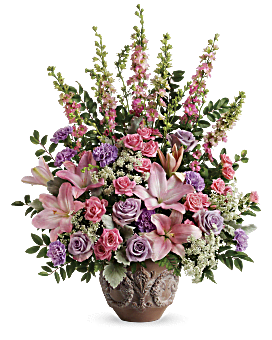 Arrangement floral et bouquet Douceur rose pâle de Teleflora