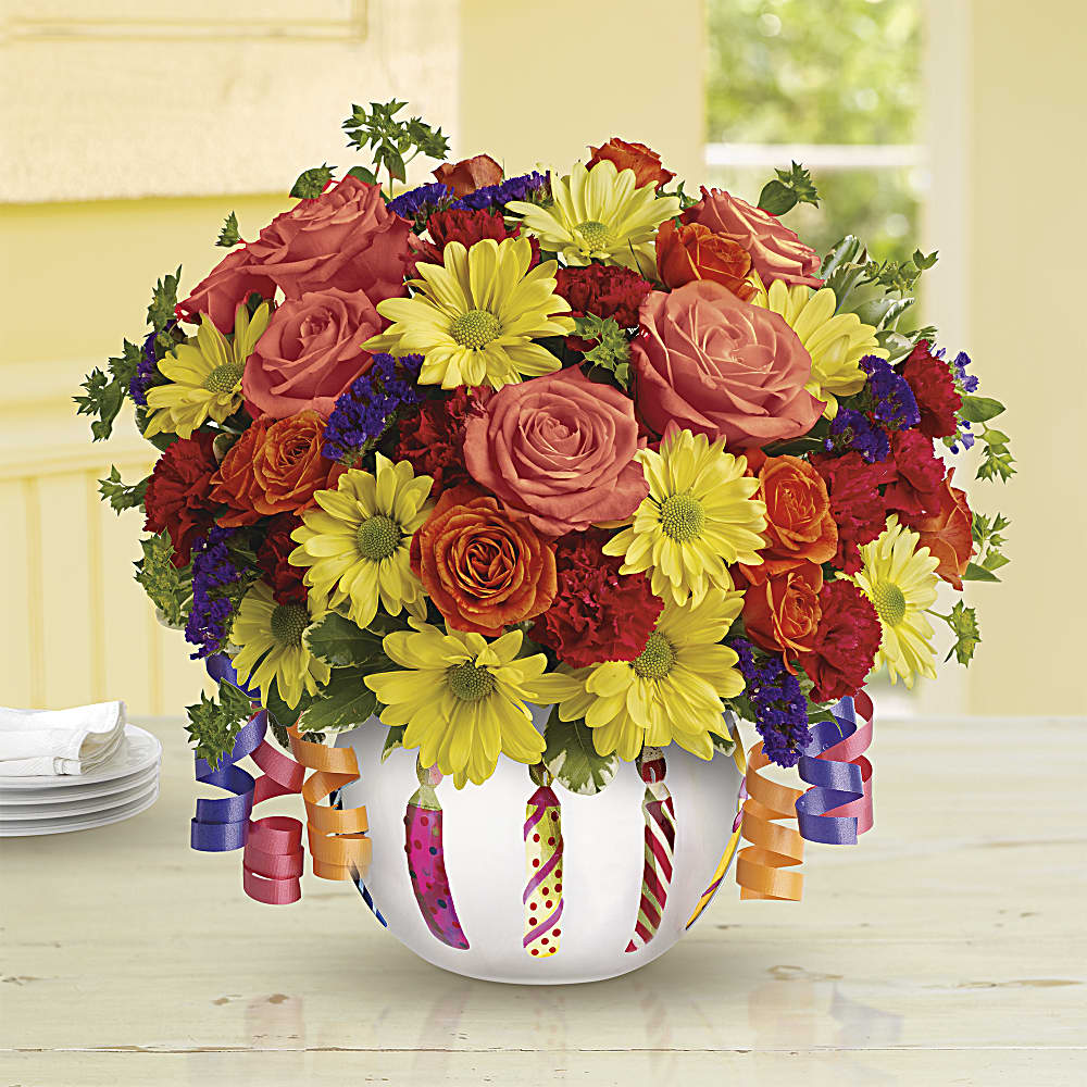 Teleflora's Brilliant Birthday Blooms Bouquet - Teleflora