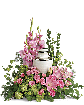 Pink , Mixed Bouquets , Sacred Solace Cremation Tribute , Same Day Flower Delivery By Teleflora