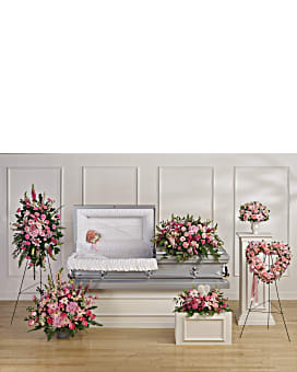 Arrangement floral de condoléances de la Collection Souvenirs merveilleux de Teleflora