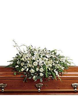 White , Mixed Bouquets , Grandest Glory Casket Spray , Same Day Flower Delivery By Teleflora