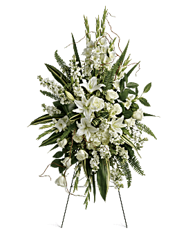 White , Mixed Bouquets , Heartfelt Sympathy Spray , Same Day Flower Delivery By Teleflora