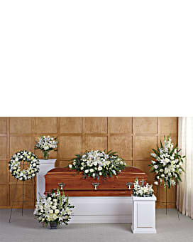 Flowers for clearance funeral casket
