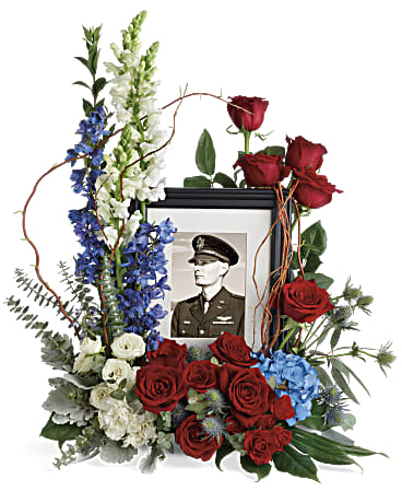 Bouquet d'hommage avec photo Toujours avec nous | Teleflora