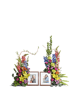 Loving Farewell Photo Tribute Bouquet Flower Arrangement