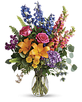 Multi-Colored, Mixed Bouquets, Colors Of The Rainbow Bouquet,  Flower Delivery By Teleflora