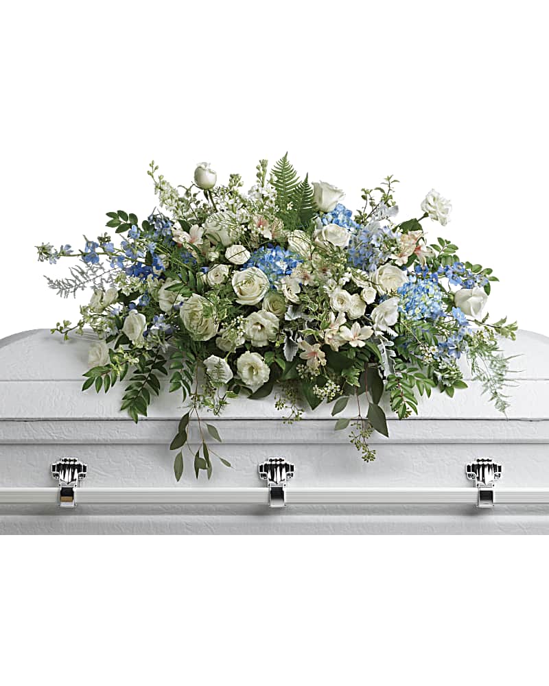 Tender Remembrance Casket Spray Sympathy Arrangement Teleflora