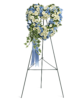Arrangement floral de condoléances Cœur pur