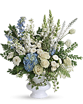 Arrangement floral de condoléances et bouquet Chéri et aimé
