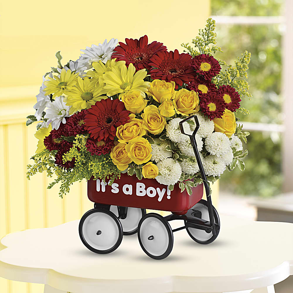 flowers baby boy congratulations