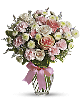 Flowers, Pink Roses, Teleflora's Cotton Candy Bouquet, Flower Delivery By Teleflora