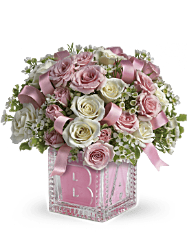 Alphabet de bébé de Teleflora - bouquet rose