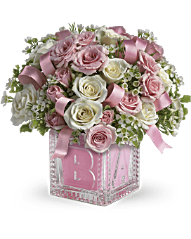 Alphabet de bébé de Teleflora - bouquet rose