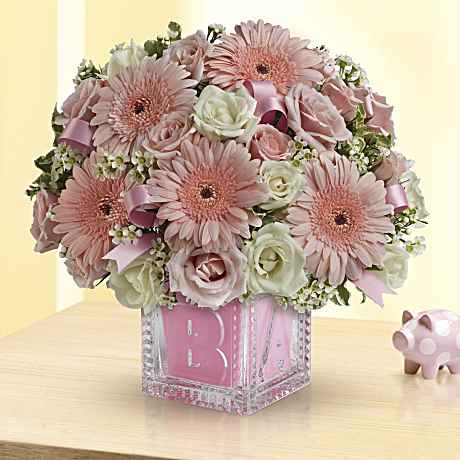 Baby's First Block by Teleflora - Pink Bouquet - Teleflora