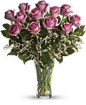 Make Me Blush - Dozen Long Stemmed Pink Roses Flowers