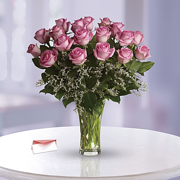 Make Me Blush - Dozen Long Stemmed Pink Roses