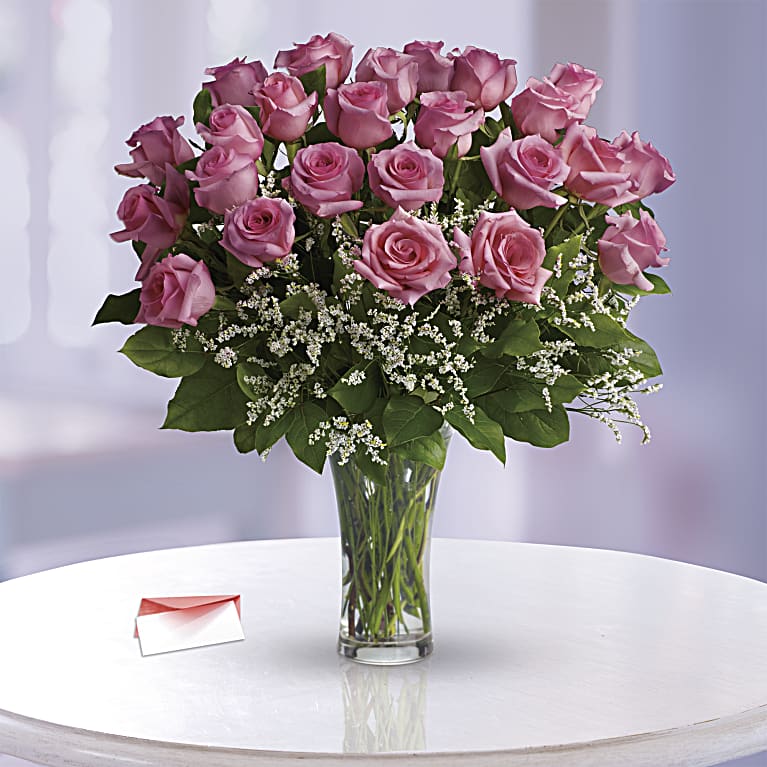 Make Me Blush - Dozen Long Stemmed Pink Roses