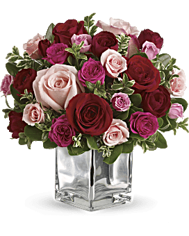 Bouquet Fusion d’amour avec arrangement floral de roses rouges de Teleflora