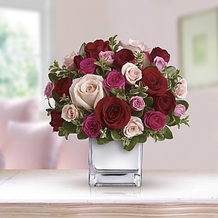 Love Medley Bouquet with Red Roses