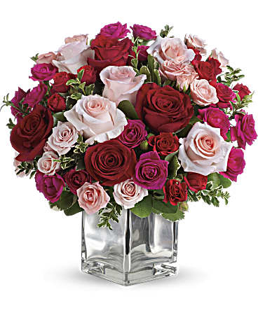 Bouquet/Multi-level 9 packaged rose bouquets (be sure to get