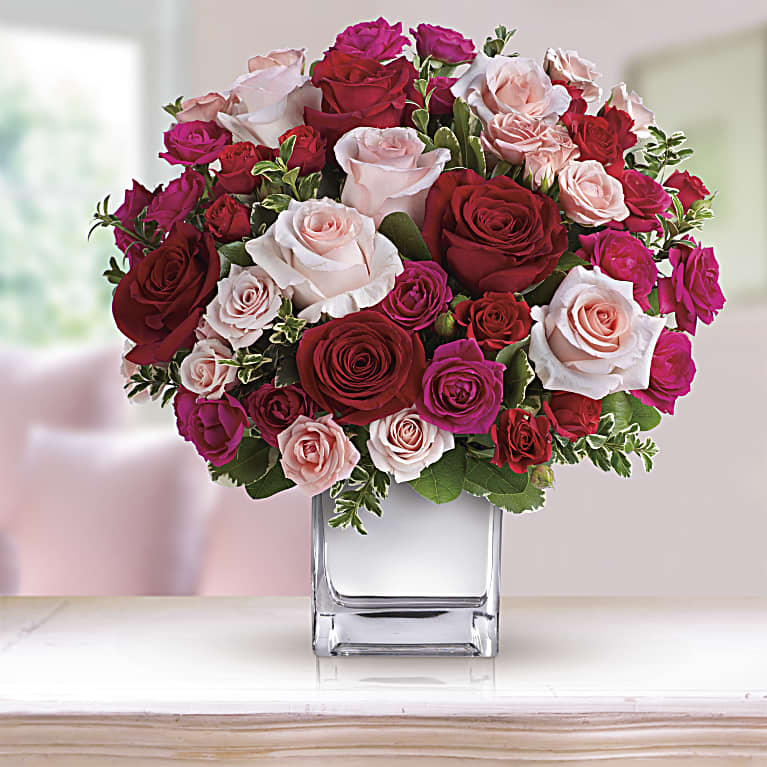 Love Medley Bouquet with Red Roses