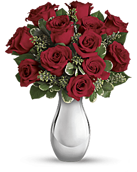 30 Large Real Touch Red Roses Arrangement – Flovery